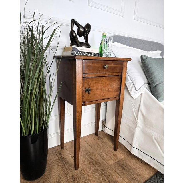 Rustic Italian Rustic Wood Nightstands, Tuscany, 1950s, Set of 2 For Sale - Image 3 of 11