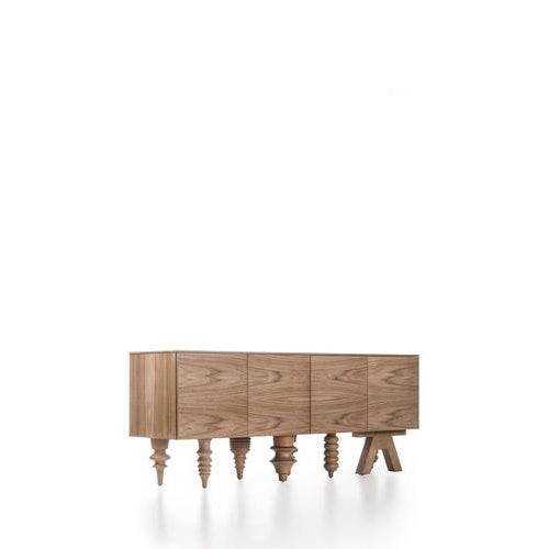 Jaime hayon multileg cabinet, wooden version, walnut and walnut nature, with the same virtues as the first: modular,...