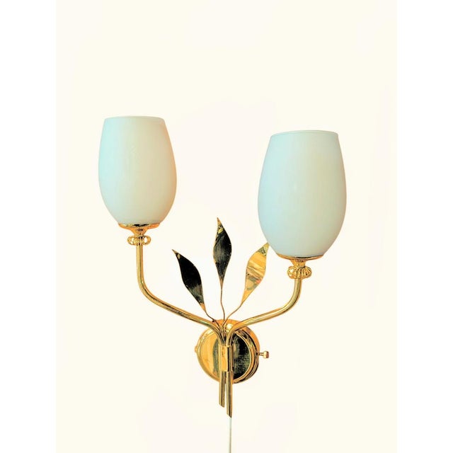 Gold Brass Wall Light from Itsu Finland, 1950s For Sale - Image 8 of 8