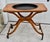 Wood Fruitwood Serving Cart Mid Century Modern Removable Tray Rolling Bar Table 60s For Sale - Image 7 of 12