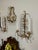 Vintage 19.5" Italian Tole and Crystals Candle Sconces - A Pair For Sale - Image 16 of 17