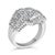 Contemporary 14K White Gold Diamond Cocktail Ring Band (1 3/4 Cttw, H-I Color, SI2-I1 Clarity) - Size 8 For Sale - Image 3 of 7