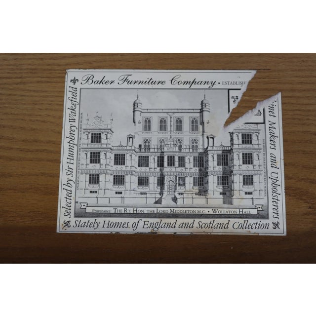 Traditional Baker Furniture Walnut Carved Commode For Sale - Image 3 of 12