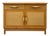 Vintage Coastal Wicker Rattan Blonde Buffet Natural Wood Two Drawer Cabinet For Sale