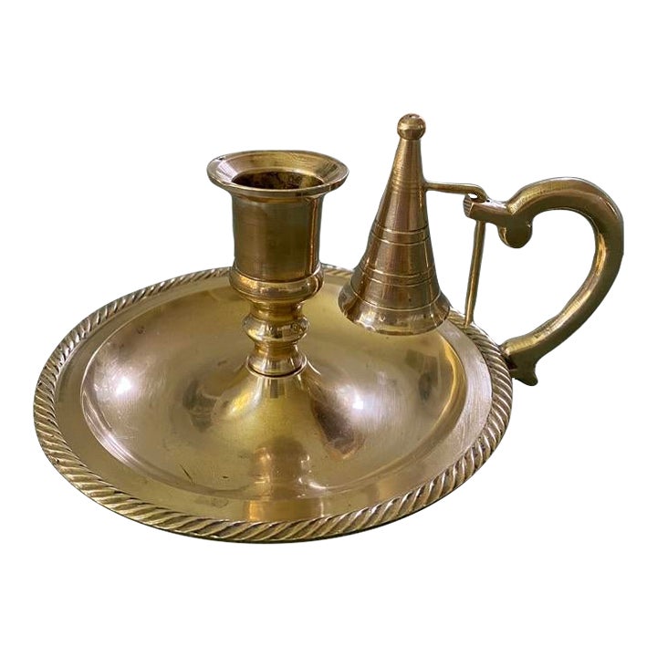 1950s Brass Candle Holder With Snuffer Chairish