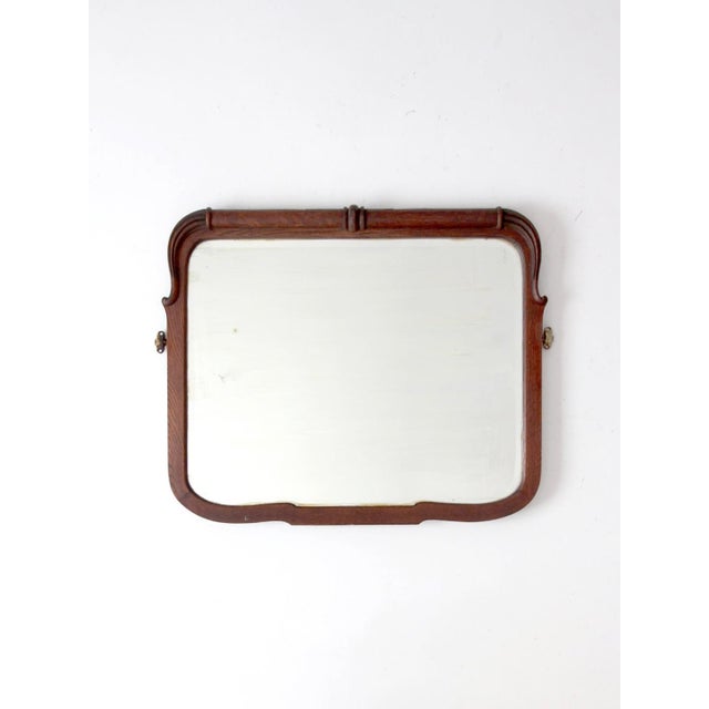 Antique Art Nouveau Beveled Glass Wall Mirror For Sale - Image 10 of 17