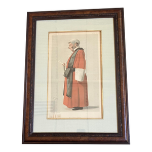 Late 19th Century Vanity Fair Spy Chromolithograph of Red Robe Judge Sir Archibold Levin Smith, Framed