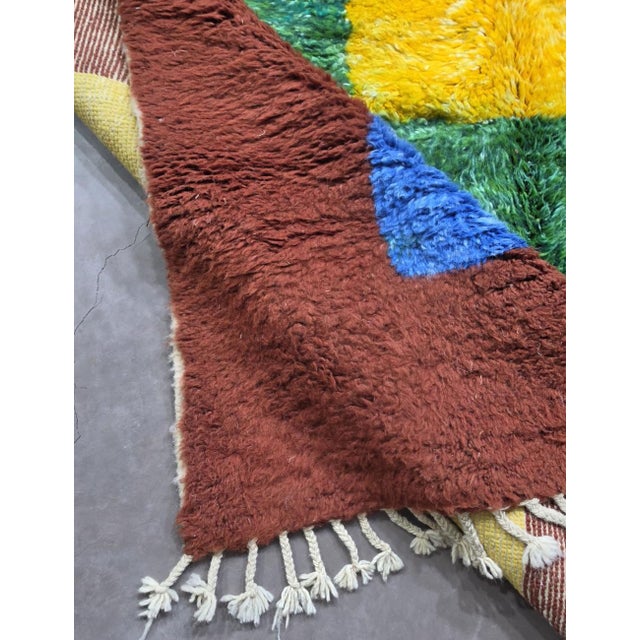 Green Multicolor Moroccan Rug - 10.1 X 7.7 Ft For Sale - Image 8 of 8