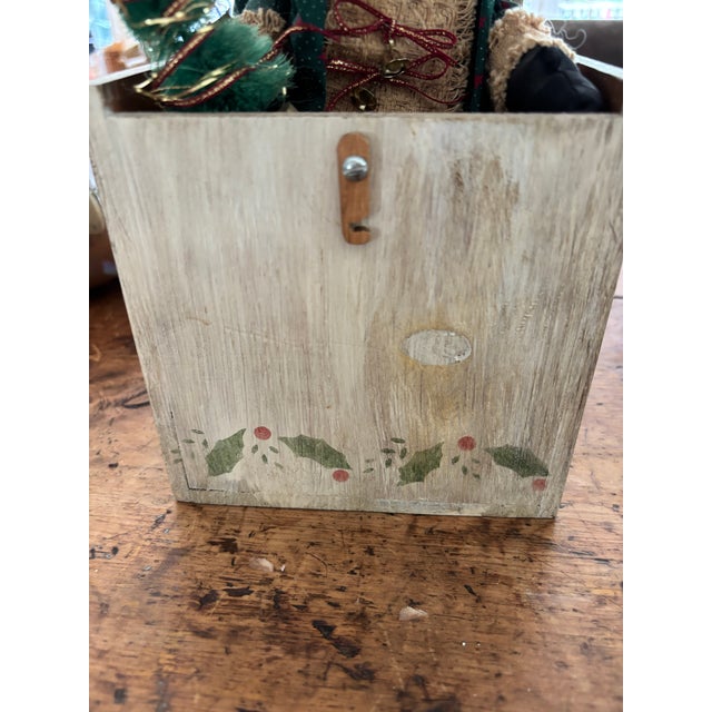 Wood Father Christmas Jack in the Box by Herb & Gloria Surman For Sale - Image 7 of 11
