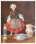 Emma Sordet, Table Doll in Folk Dress, Oil on Cardboard For Sale