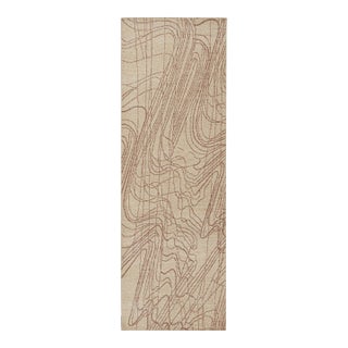 Rug & Kilim’s Contemporary Sketch Rug in Beige and Brown, 6x9 For Sale