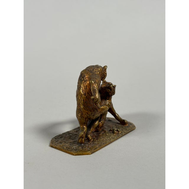 Metal Christophe Fratin, The Bear Fight, 19th Century, Bronze For Sale - Image 7 of 10