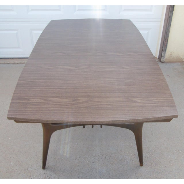 Brown Mid Century Modern Holman Furniture Manufacturing Co Walnut Dining Table For Sale - Image 8 of 18