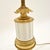 Cream French Gilt Metal and Ceramic Table Lamps, 1900s, Set of 2 For Sale - Image 8 of 12