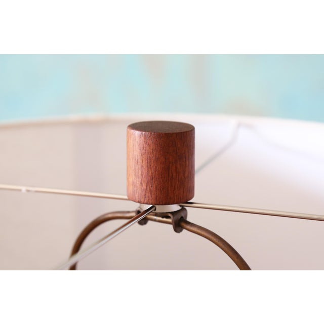 1960s Gordon and Jane Martz M191 Lamp for Marshall Studios Matte Brown Vertical Stripes For Sale - Image 6 of 8