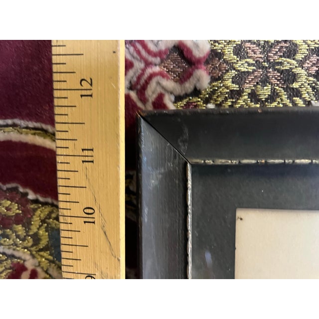 Early 20th Century Vintage Asian Calligraphy Framed Panel Under Glass For Sale - Image 5 of 9