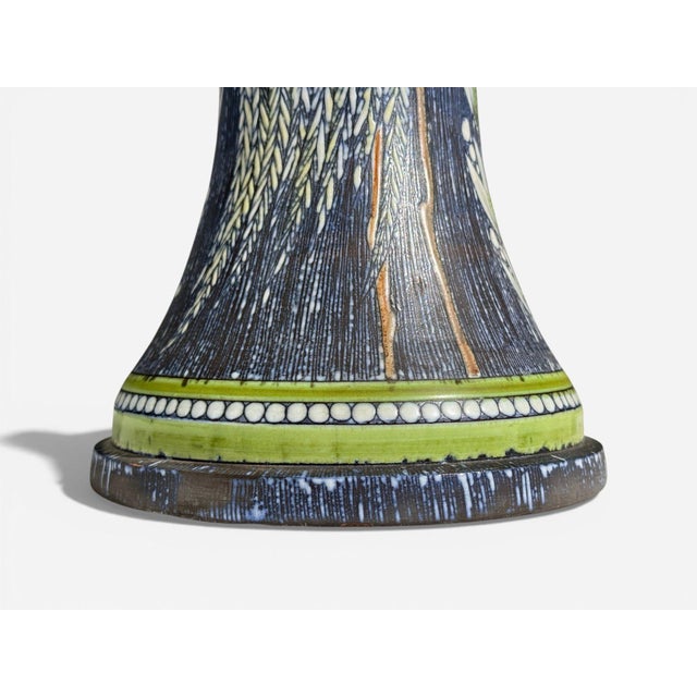 Alingsås Keramik, Large Table Lamp, Stoneware, Sweden, 1960s For Sale - Image 11 of 12