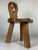 Brutalist Sculptural Chunky Tripod Stool in Oak, 1960s For Sale - Image 14 of 17