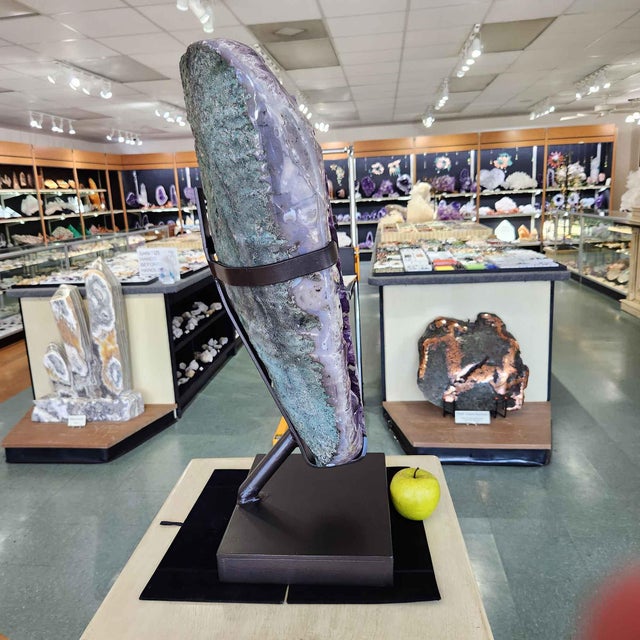 XL Amethyst & Calcite Cluster, 103 Pounds (#H0392 Uruguay ) For Sale - Image 13 of 16