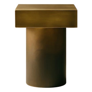 T-Stool Brass Deco Table by Zincutec For Sale
