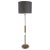 Chrome & Wood Floor Lamp, Czechoslovakia, 1950s For Sale