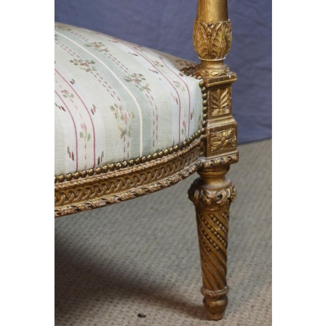 19th Century Giltwood Living Room Set, Set of 5 For Sale - Image 10 of 16