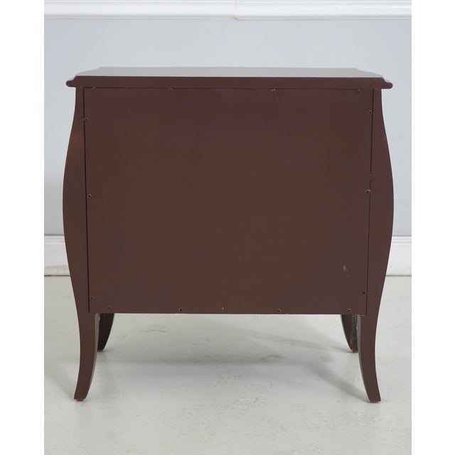 Italian Style Burl Wood Bombe Painted Commode Chest For Sale - Image 17 of 17