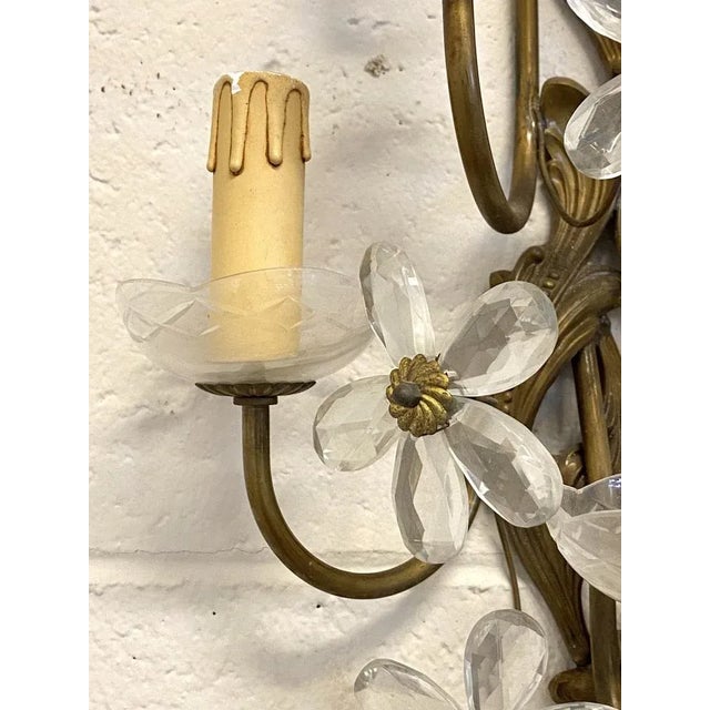 Vintage Sconces in Bronze and Glass, 1960s, Set of 2 For Sale - Image 9 of 12