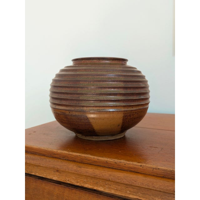 Vintage Brutalist Ceramic Globe Vase, 1960s For Sale - Image 10 of 15
