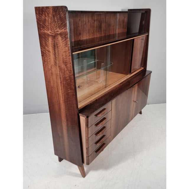 Wood Vintage Cabinet in Walnut from Tatra, 1970s For Sale - Image 7 of 12