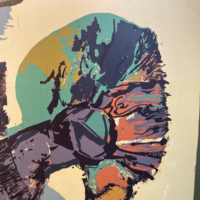 Bernard Desfrere, Cobra Movement Rose, Oil Screen Print, 1972 For Sale - Image 9 of 17