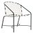 Brown Jordan Kantan Aluminum Vinyl Arm Chair, Textured Pewter frame with White Lite fabric For Sale