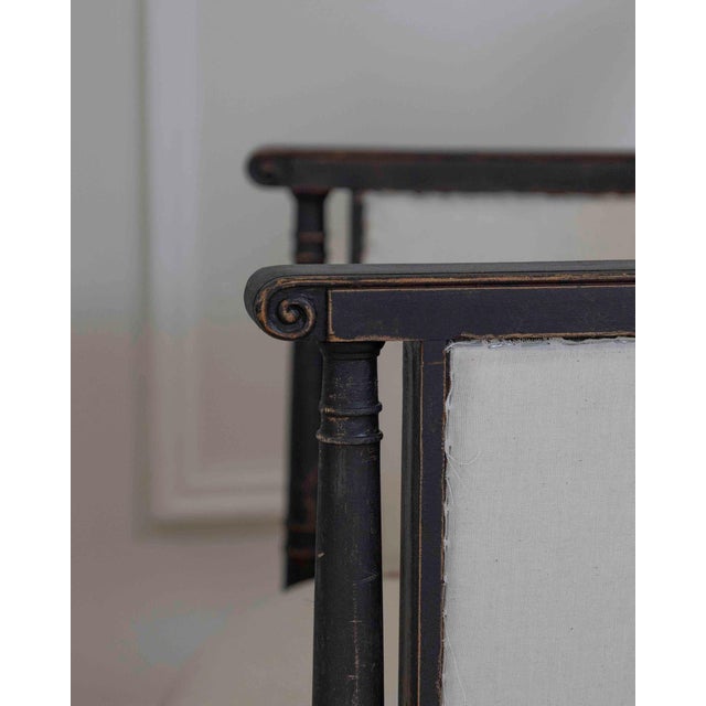 White Pair of Swedish Empire Style Armchairs For Sale - Image 8 of 8