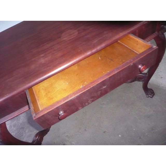 Library Table/Salon Room Table. 1920's Vintage. Carved Ornate Lions Heads For Sale - Image 11 of 17