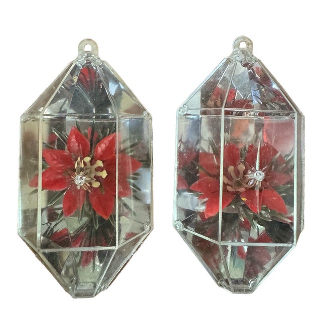 Vintage 1960s Jewelbrite Botanical & Bird Christmas Ornaments — Set of 14 For Sale - Image 9 of 14