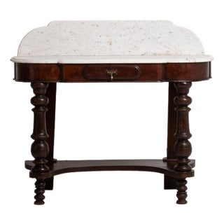 19th Century Victorian Console Table With Marble Top For Sale