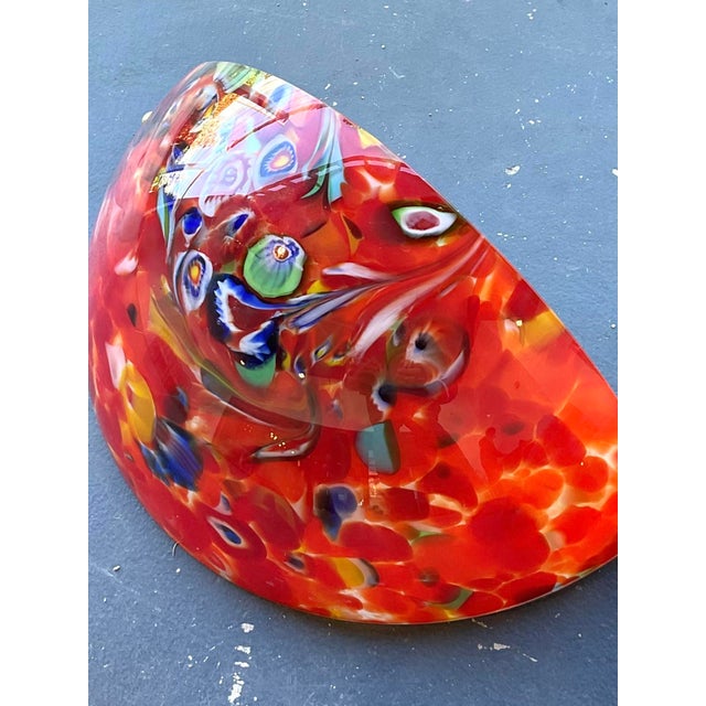 Vintage Italian Art Glass Light Sconce After Murano - A Pair For Sale In West Palm - Image 6 of 12