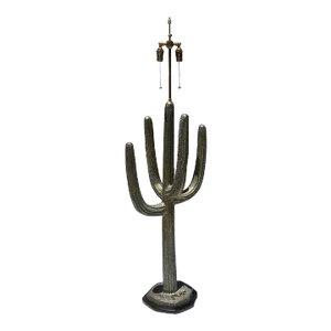 1970s Brass Saguaro Cactus Sculpture/Floor Lamp