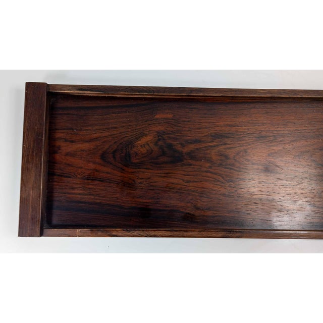 Mid-Century Danish Modern Rosewood Serving Tray, Unsigned For Sale - Image 9 of 15