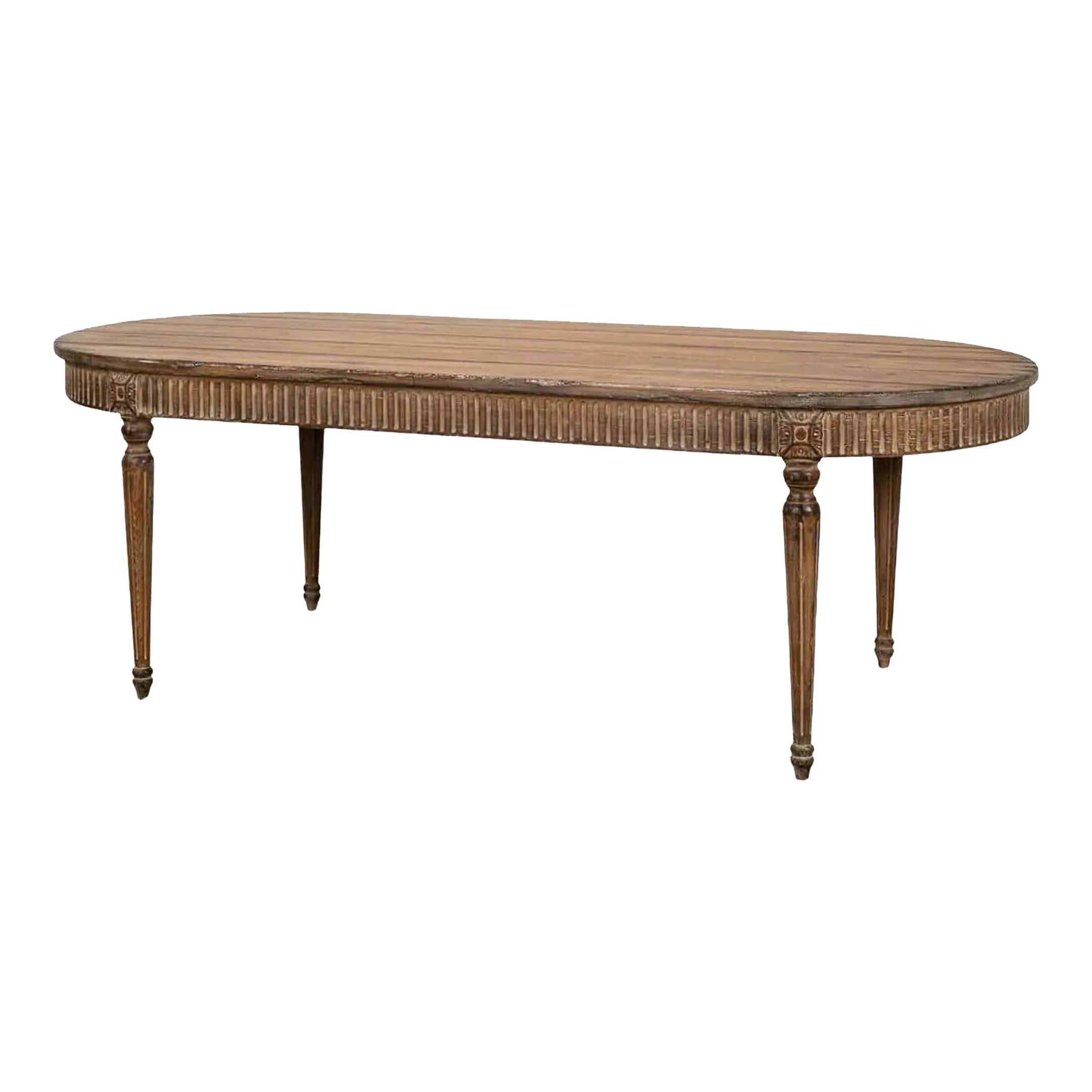 French Provincial Oval Dining Table | Chairish