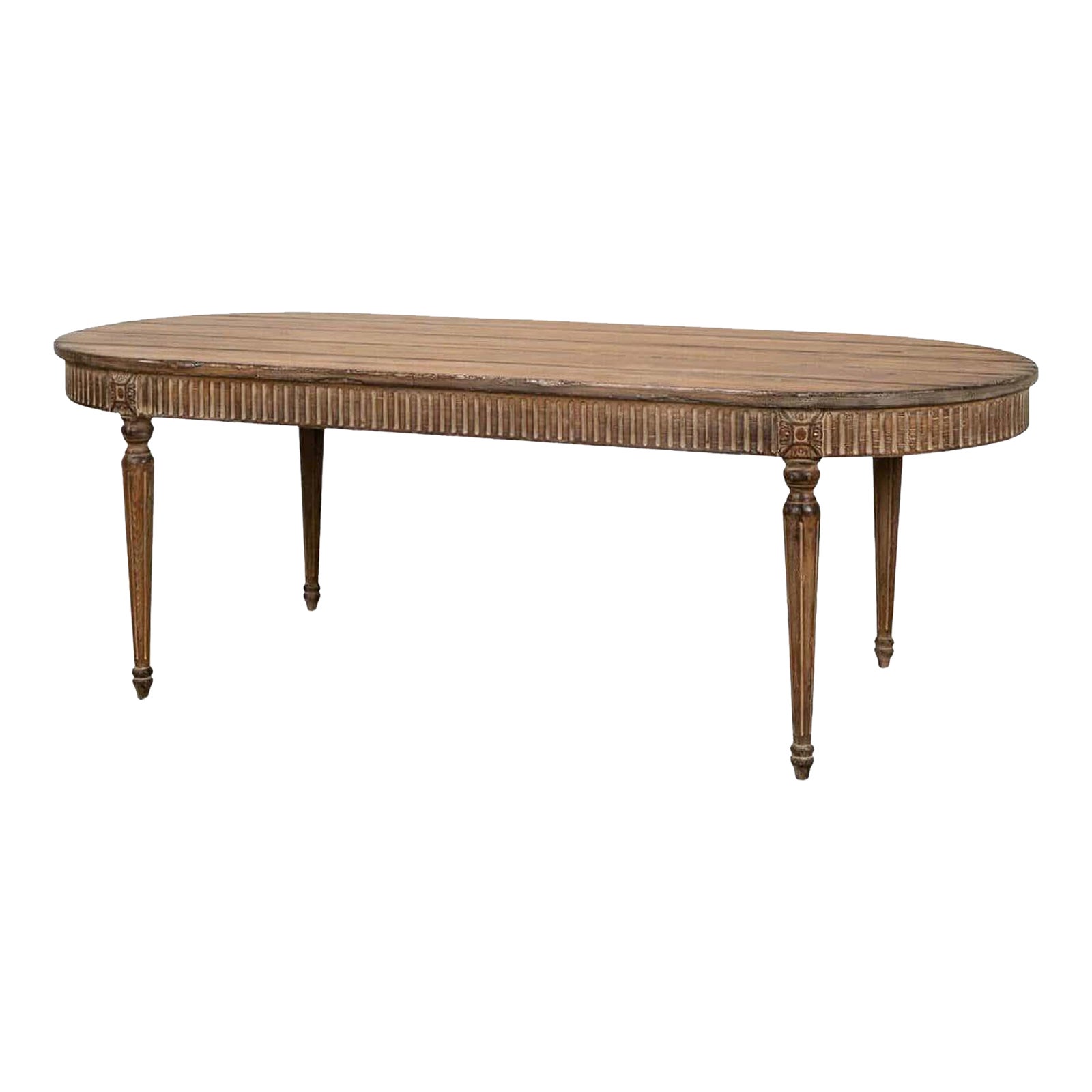 フランス アンティーク Oval Oak Table french-provincial-oval-dining-