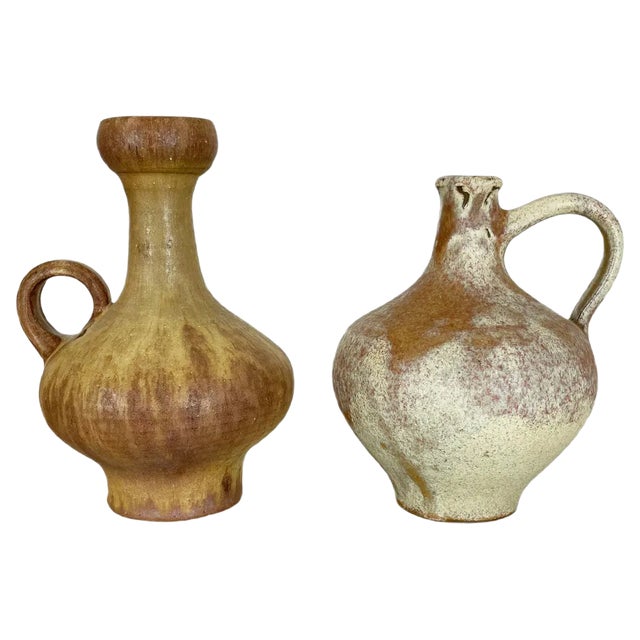 Ceramic Studio Pottery Vase from Hartwig Heyne Ceramics, Germany, 1970s, Set of 2 For Sale