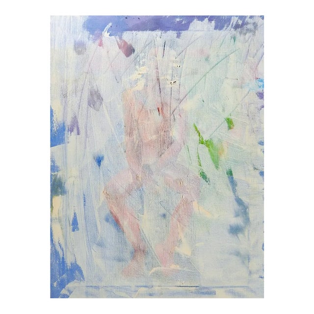 Late 20th Century Abstract Foggy Nude Painting For Sale