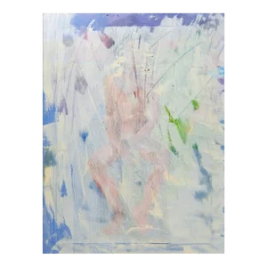 Late 20th Century Abstract Foggy Nude Painting