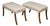 19th Century Pair of English Regency Mahogany Stools with Saber Legs and Custom Upholstery For Sale