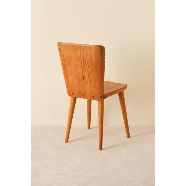 Wood Vintage Swedish Pine Chairs by Göran Malmvall, 1960s, Set of 6 For Sale - Image 7 of 9