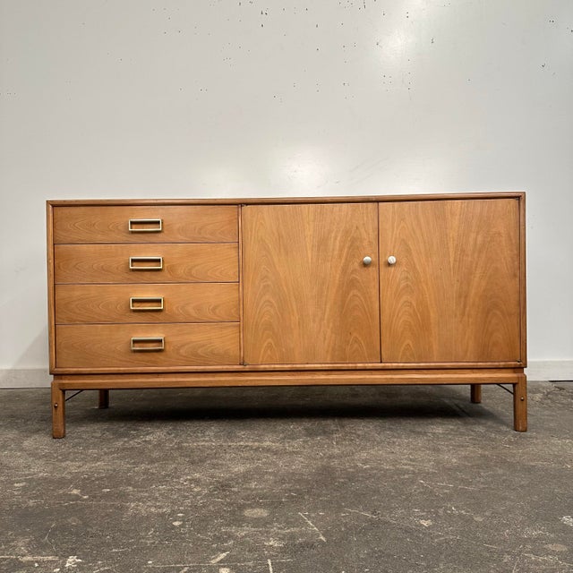 Drexel Furniture “Sun Coast” credenza designed by Stewart MacDougall and Kipp Stewart. This mid-century modern piece...