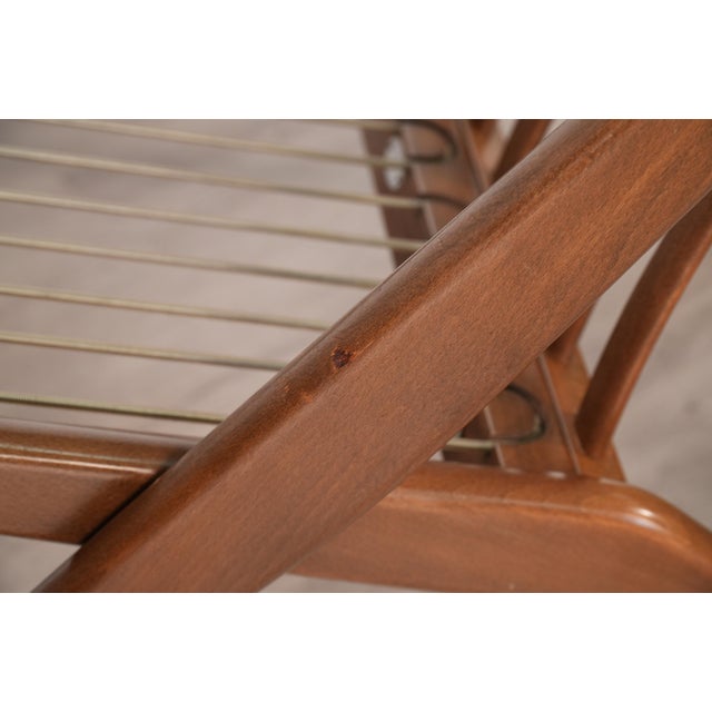 Mustard Pair Folke Ohlsson for Dux Scissor Sculptural Lounge Chairs For Sale - Image 8 of 9