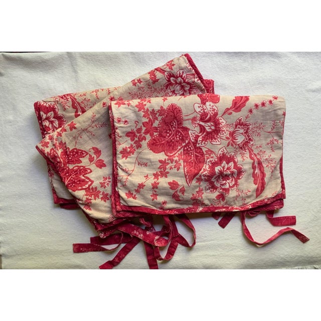 Vintage French Turkey Red Cotton Pillow Sham, Hand & Machine Stitched, Reversible Envelope Closure, Paris Flea Market Find For Sale - Image 9 of 11