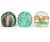Beautiful, set of 3, vintage Murano hand blown flower design Italian art glass paperweights. They are documented to the...